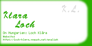 klara loch business card