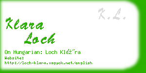 klara loch business card